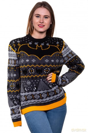 Batman Christmas Sweater Penguin Size M
