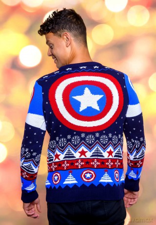 Captain America Christmas Sweater Size M