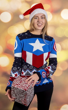 Captain America Christmas Sweater Size XS