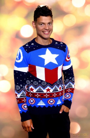 Captain America Christmas Sweater Size XXL