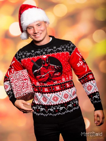 Deadpool Christmas Sweater Size L