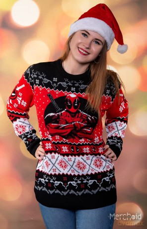Deadpool Christmas Sweater Size XL