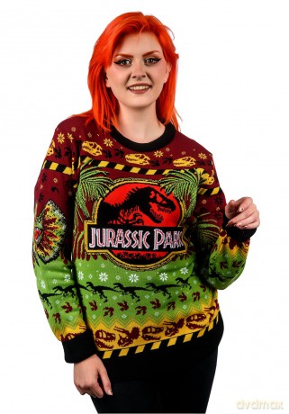 Jurassic Park Christmas Sweater Happy Rexmas Size L
