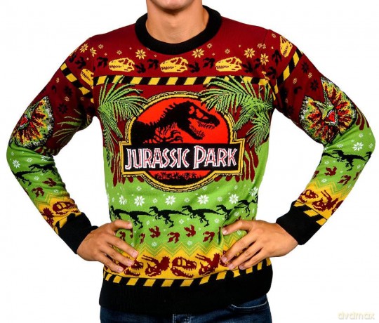 Jurassic Park Christmas Sweater Happy Rexmas Size S