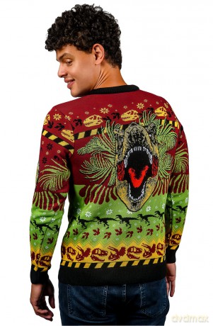 Jurassic Park Christmas Sweater Happy Rexmas Size S