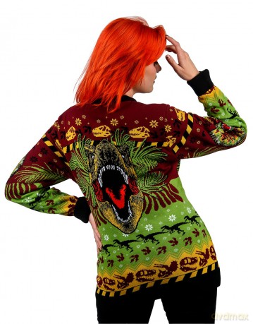 Jurassic Park Christmas Sweater Happy Rexmas Size S