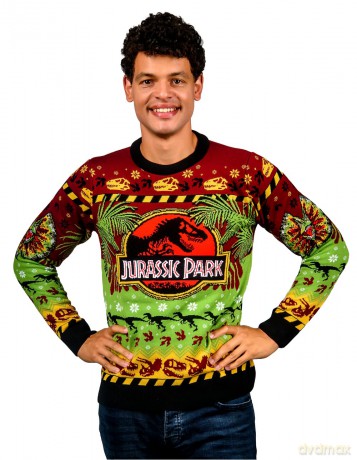 Jurassic Park Christmas Sweater Happy Rexmas Size XS