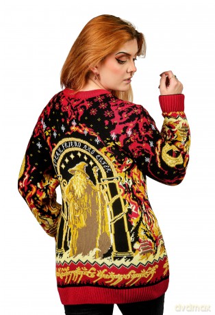 Lord of the Rings Christmas Sweater Balrog Size L