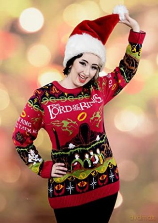 Lord Of The Rings Christmas Sweater One Sweater To Rule Them All Size S