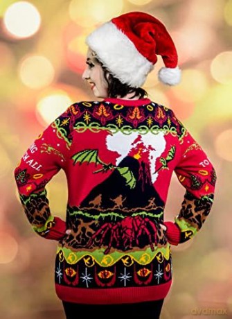 Lord Of The Rings Christmas Sweater One Sweater To Rule Them All Size S