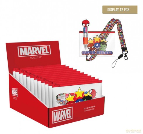 Marvel Stationery Set with Pendant Super Heroes