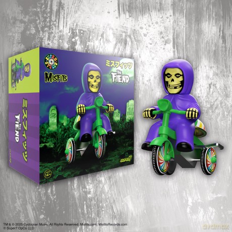 Misfits Super Cycles Vehicle Fiend (Purple w/ Green Trike)