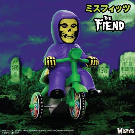 Misfits Super Cycles Vehicle Fiend (Purple w/ Green Trike)