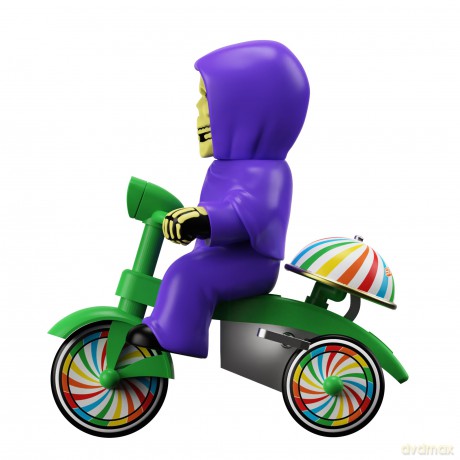 Misfits Super Cycles Vehicle Fiend (Purple w/ Green Trike)
