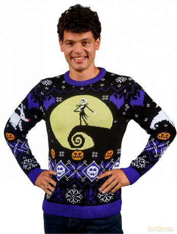 Nightmare Before Christmas Christmas Sweater 8-bit Size S