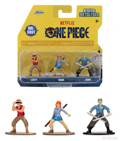 One Piece Nano Metalfigs Mini Figures 3-Pack