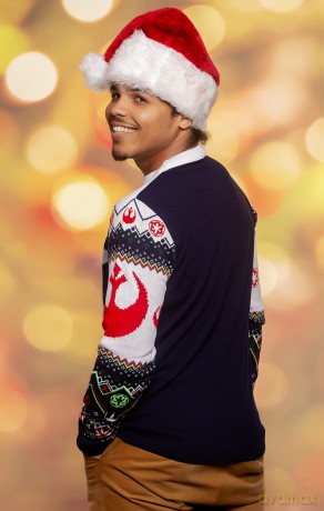 Star Wars Christmas Sweater X-Wing v TIE Fighter Size M