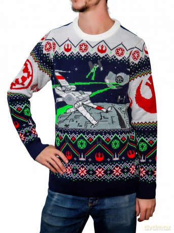 Star Wars Christmas Sweater X-Wing v TIE Fighter Size XXXL