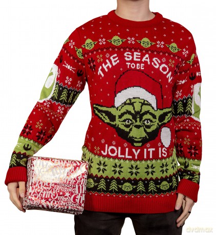 Star Wars Christmas Sweater Yoda Size L