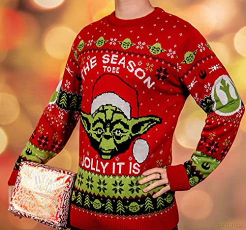 Star Wars Christmas Sweater Yoda Size XL