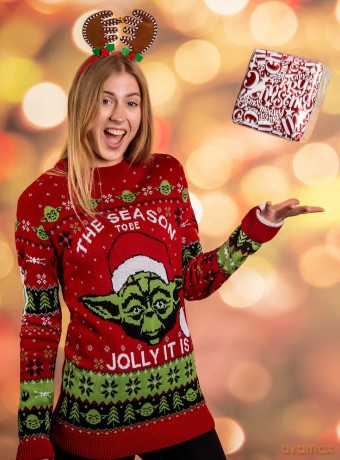 Star Wars Christmas Sweater Yoda Size XS