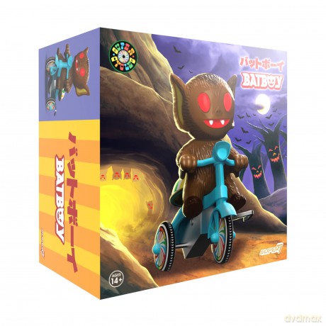 Super7 Super Cycles Vehicle Bat Boy (Brown w/ Blue Trike)