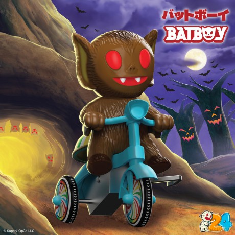Super7 Super Cycles Vehicle Bat Boy (Brown w/ Blue Trike)