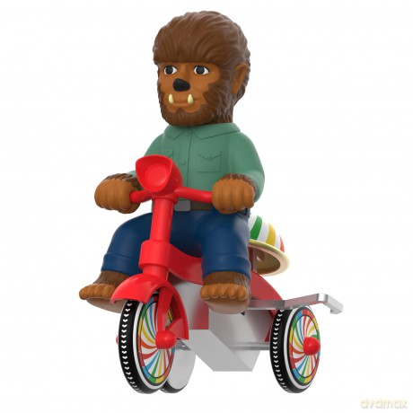 Universal Monsters Super Cycles Vehicle The Wolf Man (Brown w/ Red Trike)