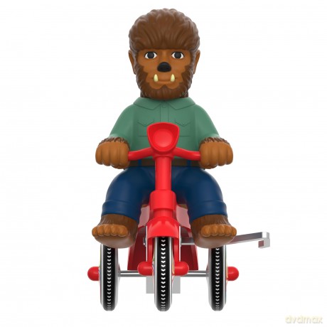 Universal Monsters Super Cycles Vehicle The Wolf Man (Brown w/ Red Trike)