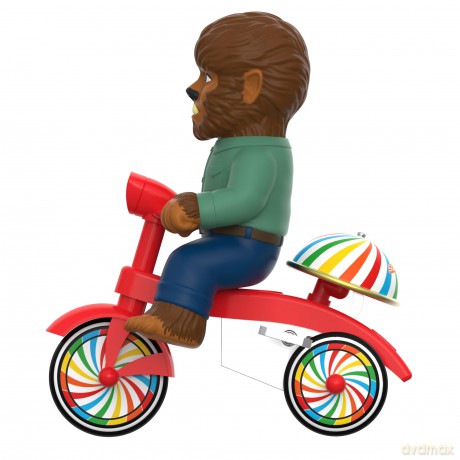 Universal Monsters Super Cycles Vehicle The Wolf Man (Brown w/ Red Trike)