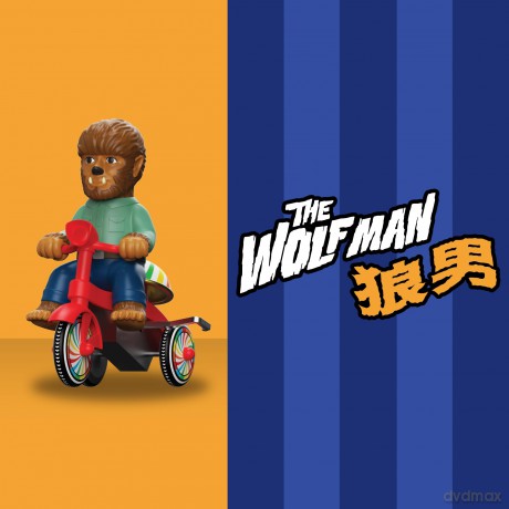 Universal Monsters Super Cycles Vehicle The Wolf Man (Brown w/ Red Trike)