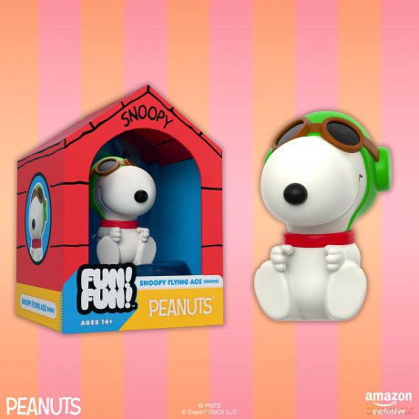 Vintage Peanuts Fun! Fun! Mini Figure Snoopy (Green Hat Flying Ace)