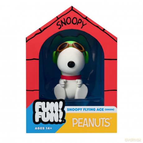 Vintage Peanuts Fun! Fun! Mini Figure Snoopy (Green Hat Flying Ace)