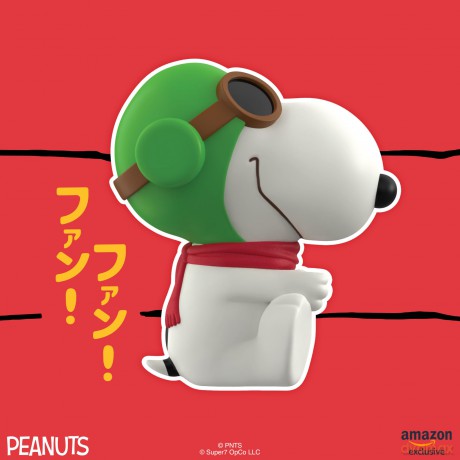 Vintage Peanuts Fun! Fun! Mini Figure Snoopy (Green Hat Flying Ace)