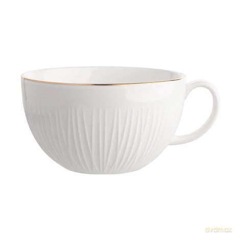 Alessia Złota Linia Filiżanka Jumbo Nbc 300 Ml Porcelana Kremowa