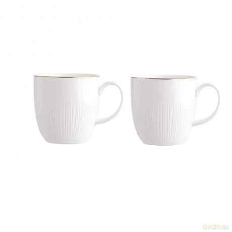 Alessia Złota Linia Zestaw 2 Kubków Nbc 280 Ml Gift Box Porcelana Kremowa