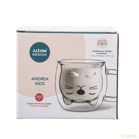 Andrea Kids Kubek Termiczny 260ml Dek.Kotek (Color Box)