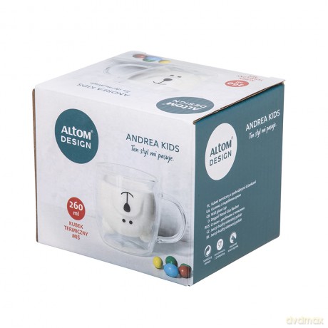 Andrea Kids Kubek Termiczny 260ml Dek.Miś