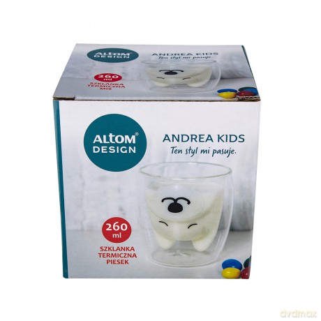 Andrea Kids Szklanka Termiczna 260ml Dek.Piesek