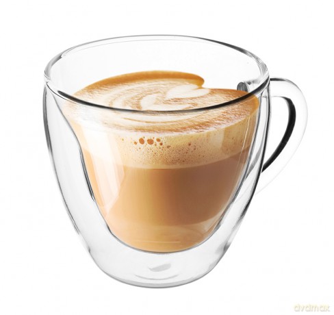 Andrea Kpl. 2 Kubków Termicznych Z Sercem 250ml + 2 Złote Łyżeczki