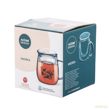 Andrea Kubek Baryłka Ze Szklanym Zaparzaczem 350ml
