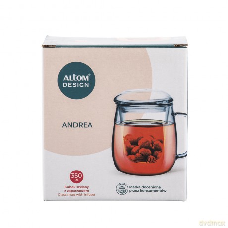 Andrea Kubek Baryłka Ze Szklanym Zaparzaczem 350ml
