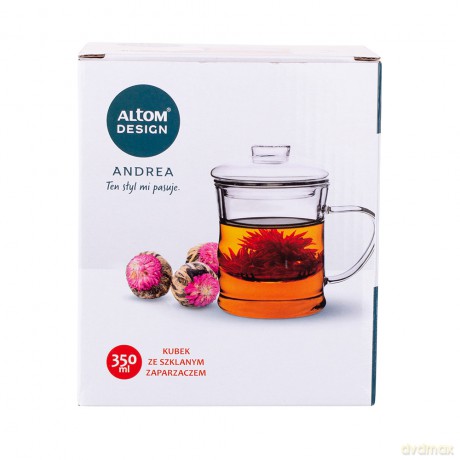 Andrea Kubek Prosty Ze Szklanym Zaparzaczem 350ml
