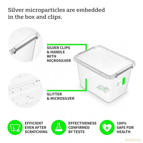 Antibacterial Komplet 2szt Pojemników Do Żywności 1,6l (3021)