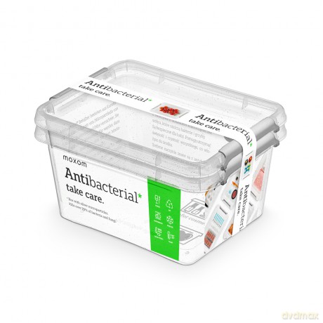 Antibacterial Komplet 2szt Pojemników Do Żywności 1,6l (3021)