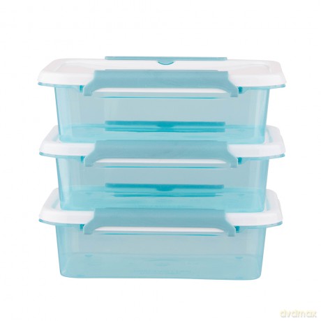 Arcticline Komplet 3 Pojemników Do Żywności Prostokątnych 0,35l 15x9,5x7,5cm (3833)