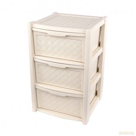 Arianna Regał 3 Szuflady 63,5x38,5x39cm Kol. Krem (8025646)