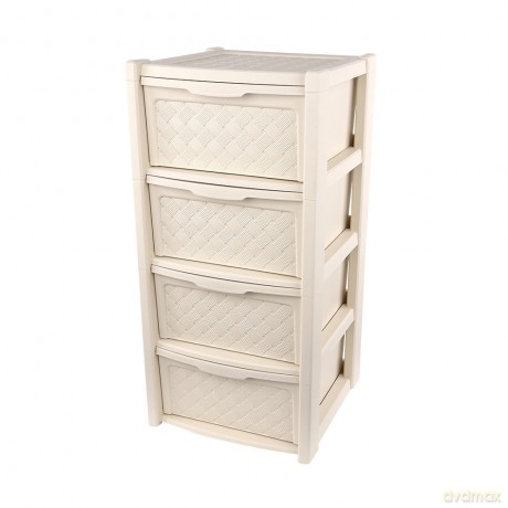 Arianna Regał 4 Szuflady 82,5x38,5x39cm Kol. Krem (8025647)