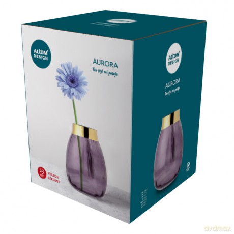 Aurora Wazon H-23 cm Fioletowy