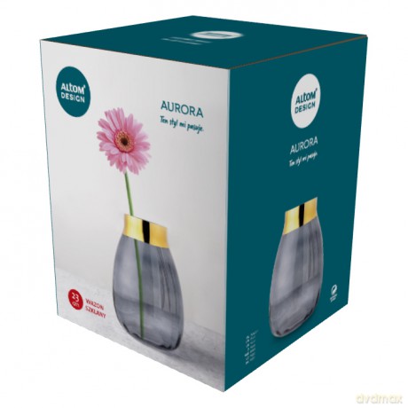 Aurora Wazon H-23 cm Grafitowy